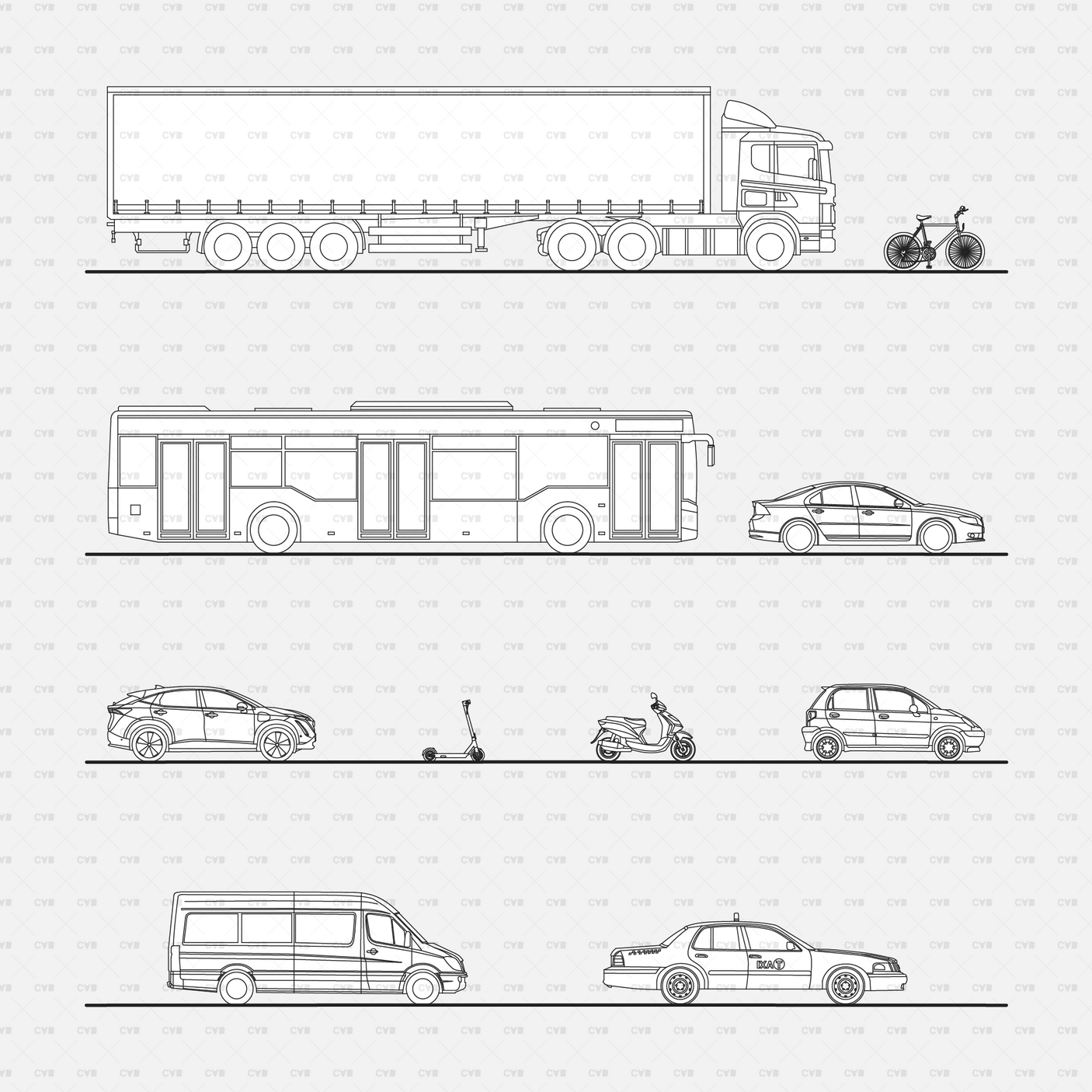 Dynamic CAD Blocks - Vehicles