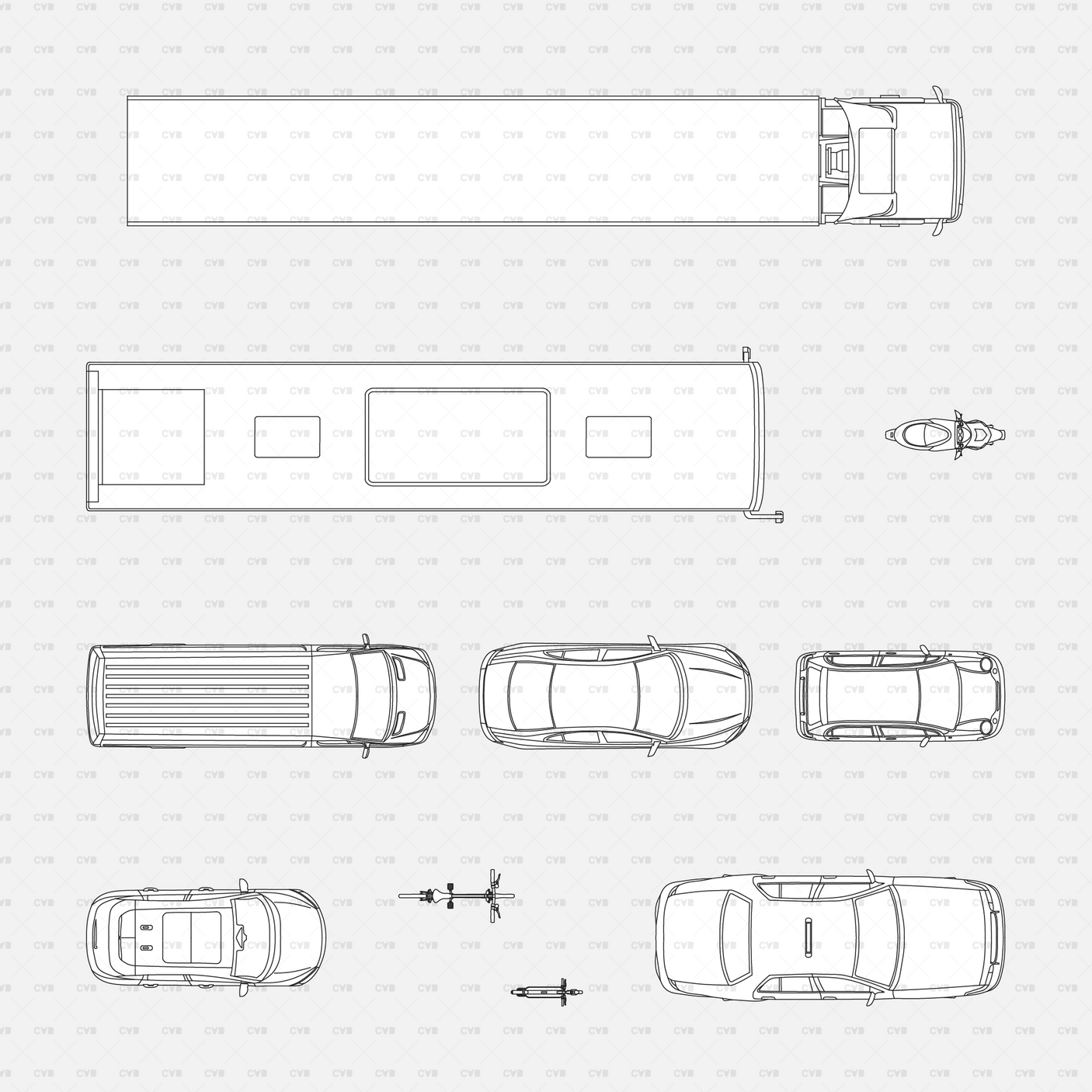 Dynamic CAD Blocks - Vehicles