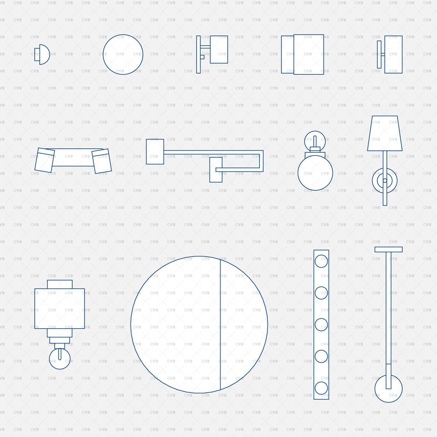 download dynamic cad blocks and vector cadasbuilt wall lamp