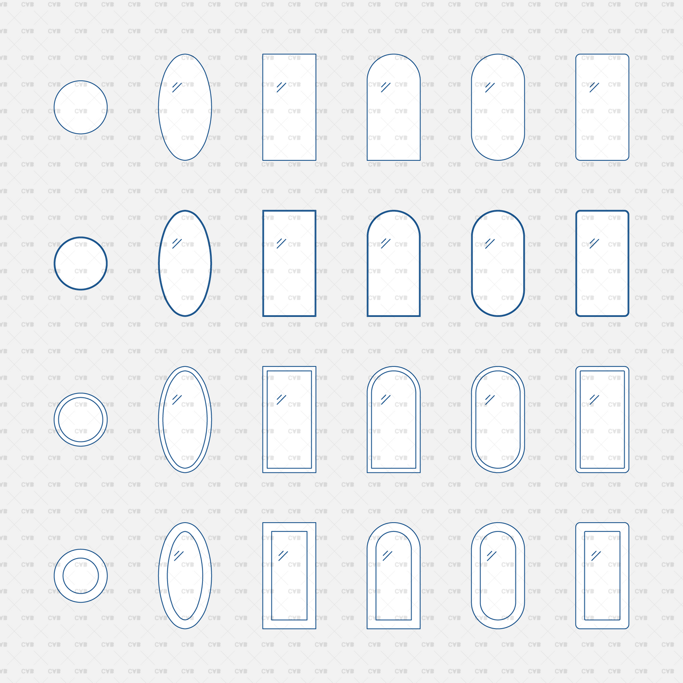 Dynamic CAD Blocks - Wall Mirrors