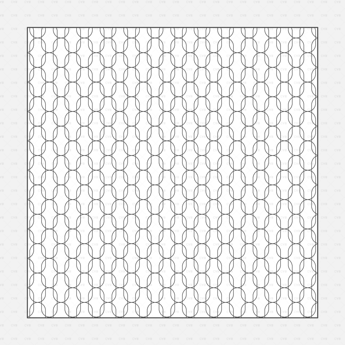 Vector Illustrator Pattern wallpaper CADasbuilt AI SVG – oval chain link lattice, repeating loops in clean line art.