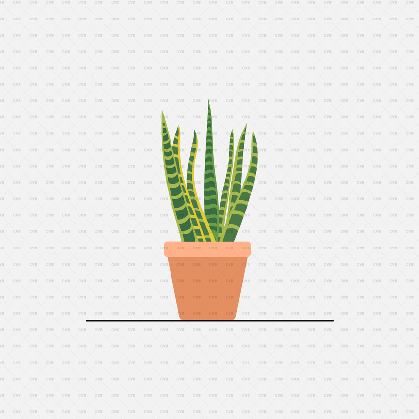 download png potted plant snake