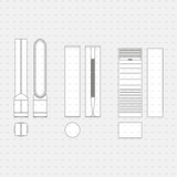 dynamic cad blocks and vector AC, Heating System, and Air Purifiers appliance electric fixture