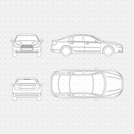 download free dynamic block car cad dwg 