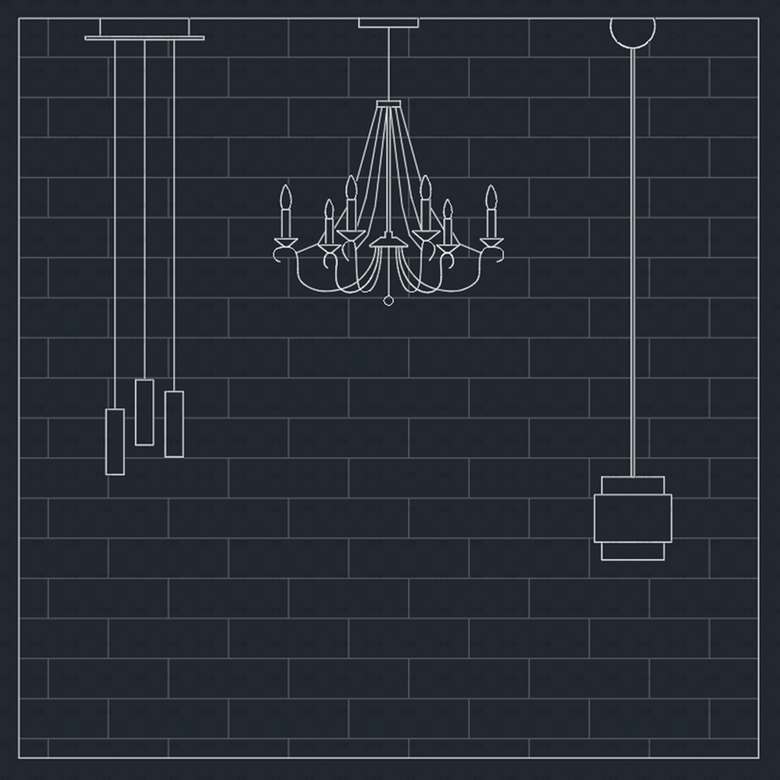 Download 17 Ceiling Lamps | DYNAMIC CAD BLOCKS | CADasBuilt – cadasbuilt