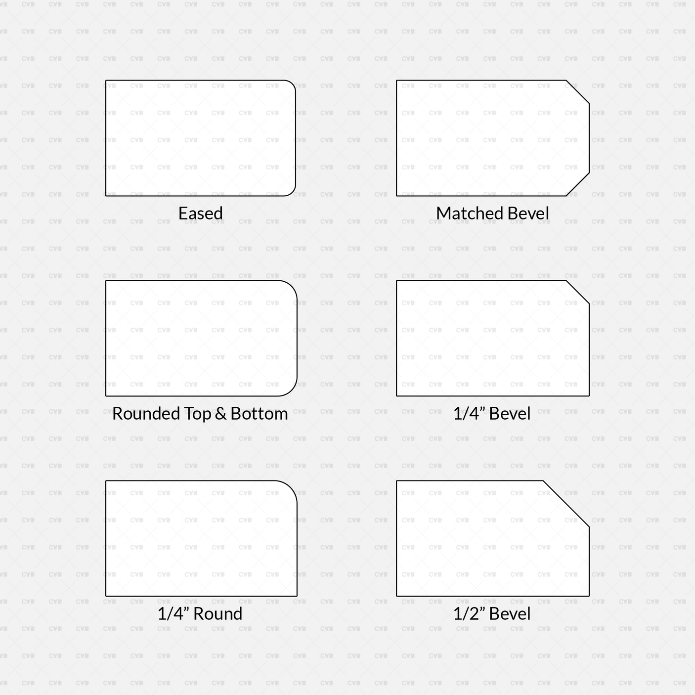 download cad blocks dynamic and vector countertop edges profiles cadasbuilt bevel eased round