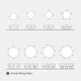 CAD and Vector Dining Tables