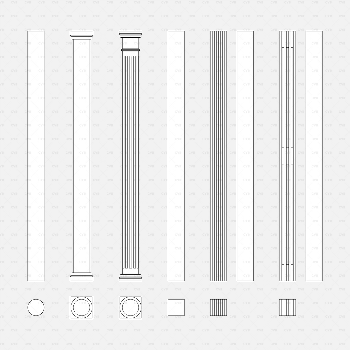 Column Block Templete Download CAD Dynamic Wood Column Blocks | CADasBuilt – cadasbuilt