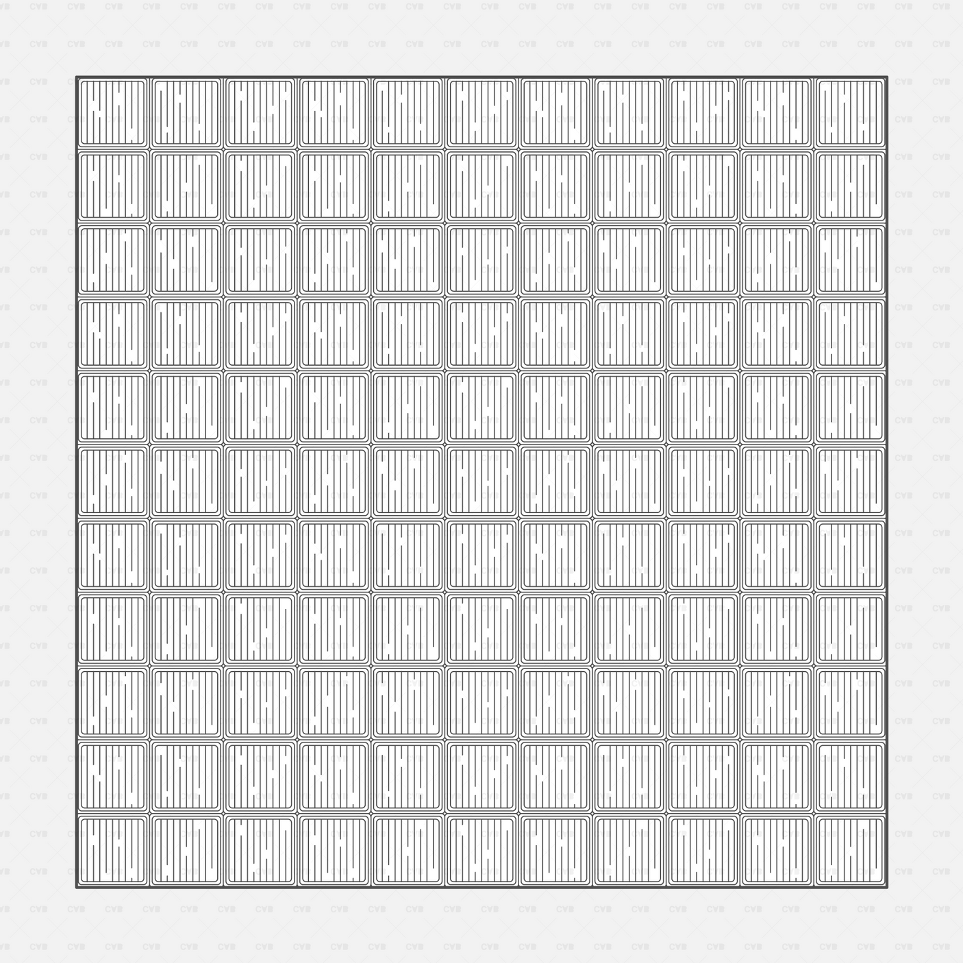 Vector Illustrator Pattern glass blocks CADasbuilt AI SVG — rounded arch repeats forming scalloped block layout
