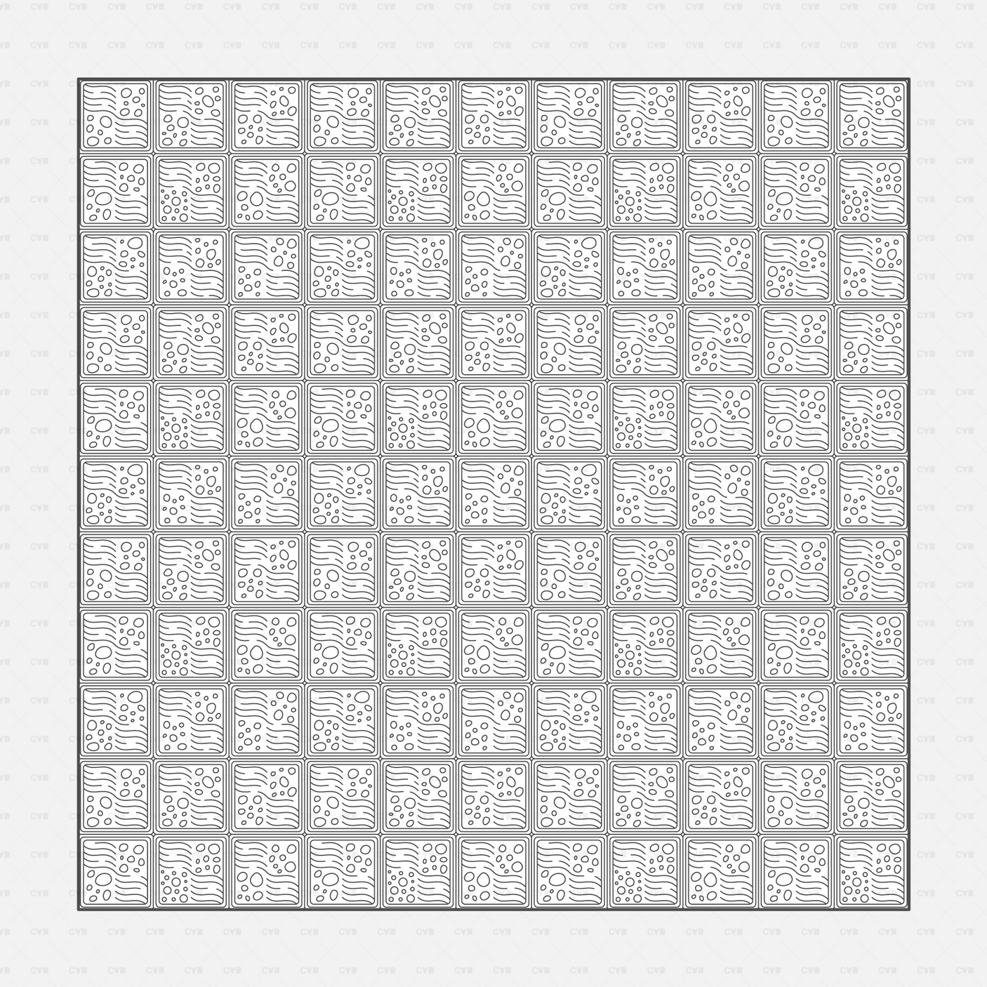 Vector Illustrator Pattern glass blocks CADasbuilt AI SVG — triangular grid tiling with banded block alignment