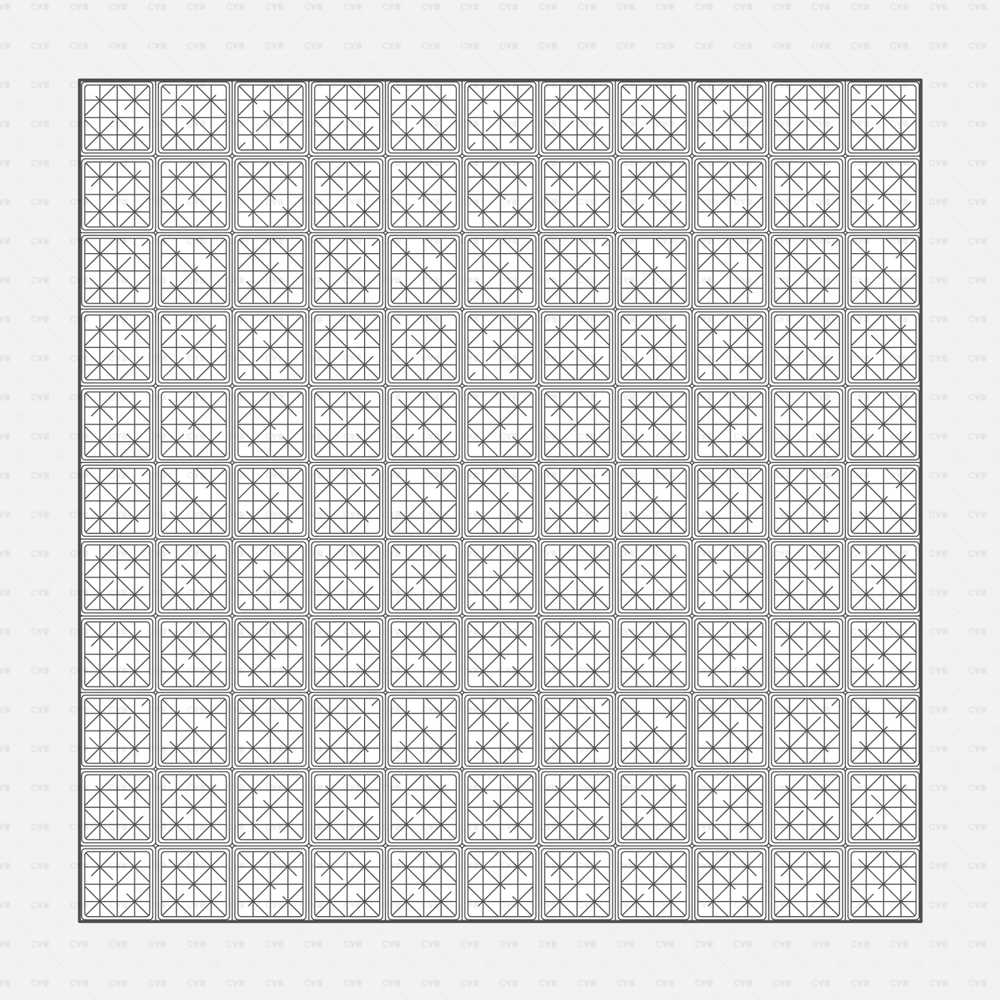 Vector Illustrator Pattern glass blocks CADasbuilt AI SVG – prism glass blocks