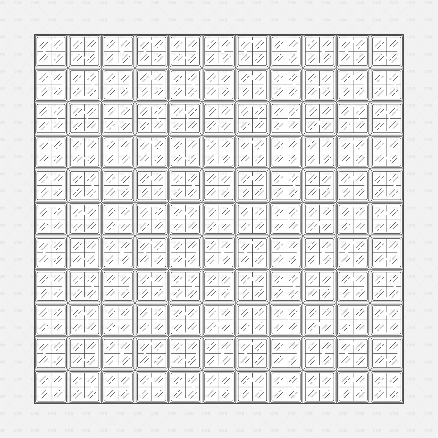 Vector Illustrator Pattern glass blocks CADasbuilt AI SVG – Distorted mirror glass blocks