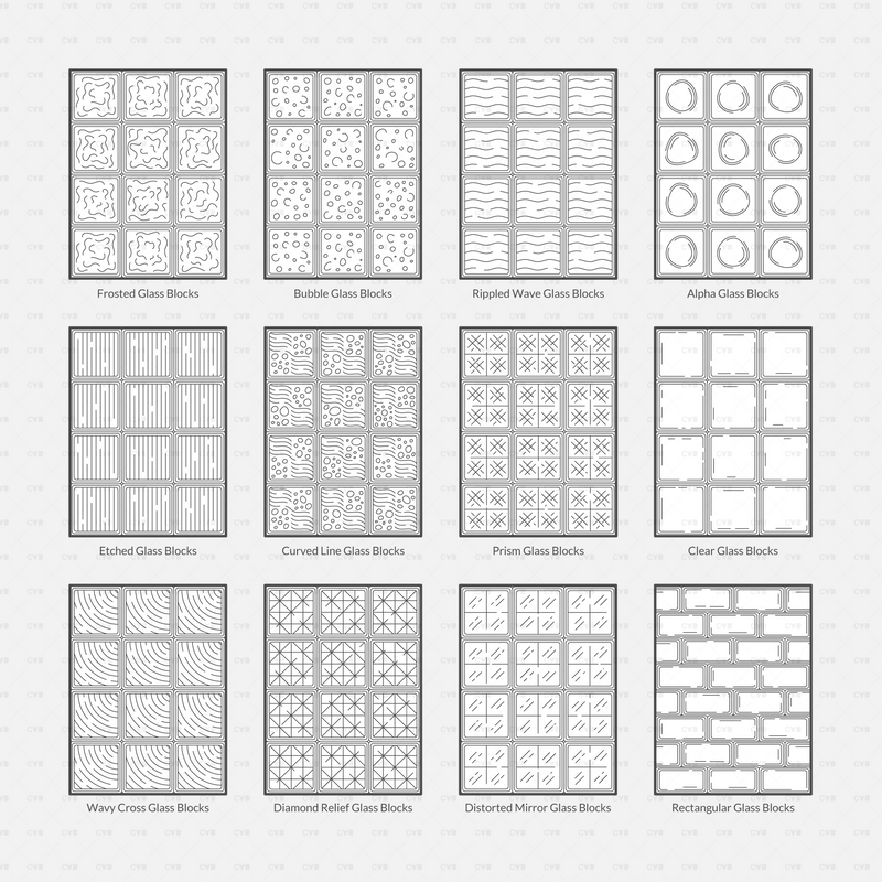 Vector Illustrator Pattern – Glass Blocks | CADasBuilt – cadasbuilt