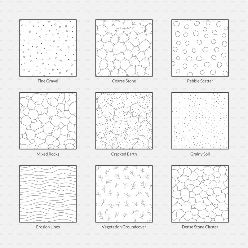 Vector Illustrator Pattern – Ground Patterns | CADasBuilt – cadasbuilt