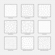 Vector Illustrator Pattern Ground CADasbuilt AI SVG pack overview of nine swatches: gravel, stone, pebbles, soil, erosion, vegetation.