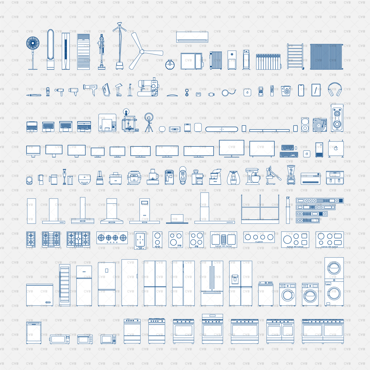 cad household appliances