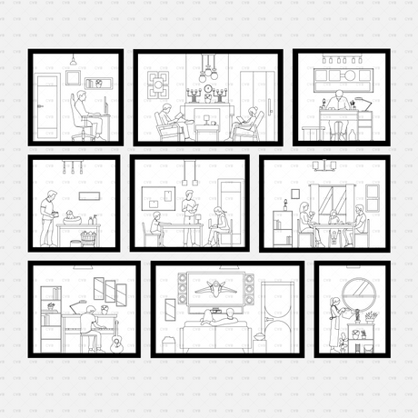 CAD Blocks and Vector Assets - Home Scenes download 