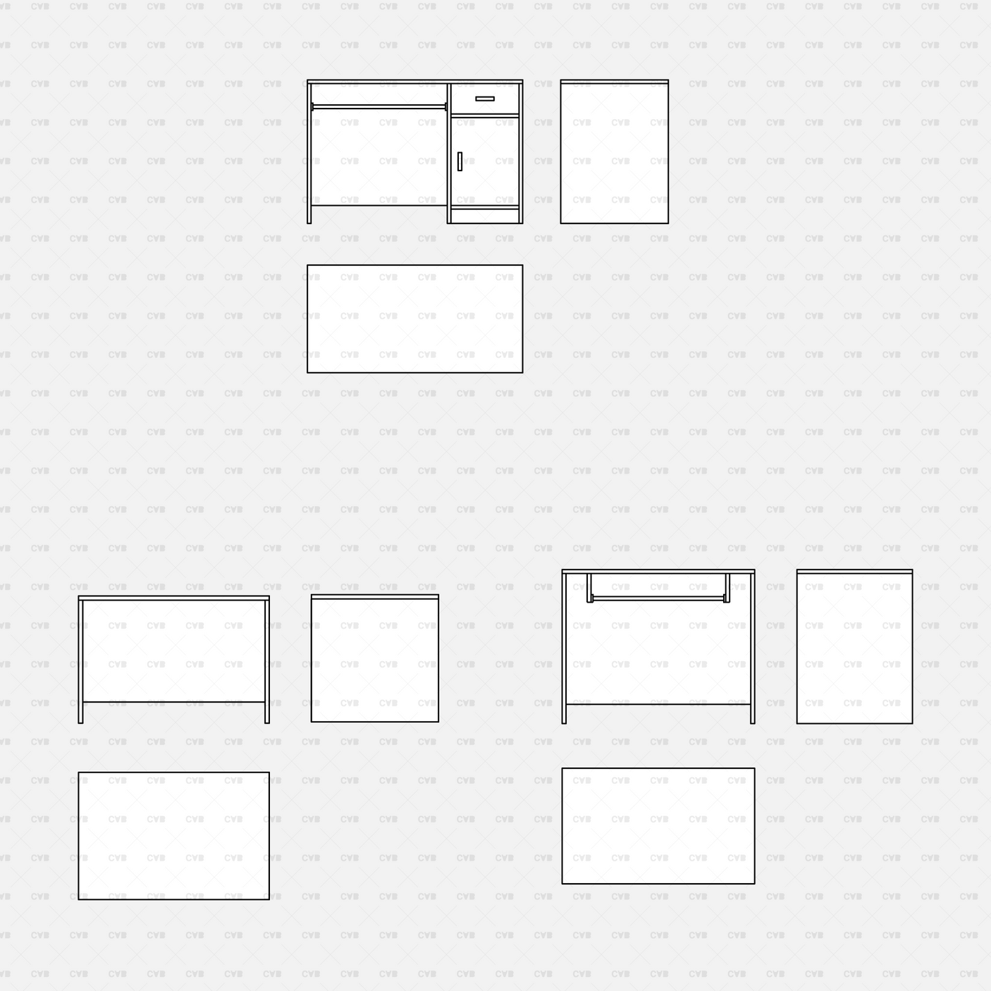 download dynamic cad blocks cadasbuilt individual rectangular desk 