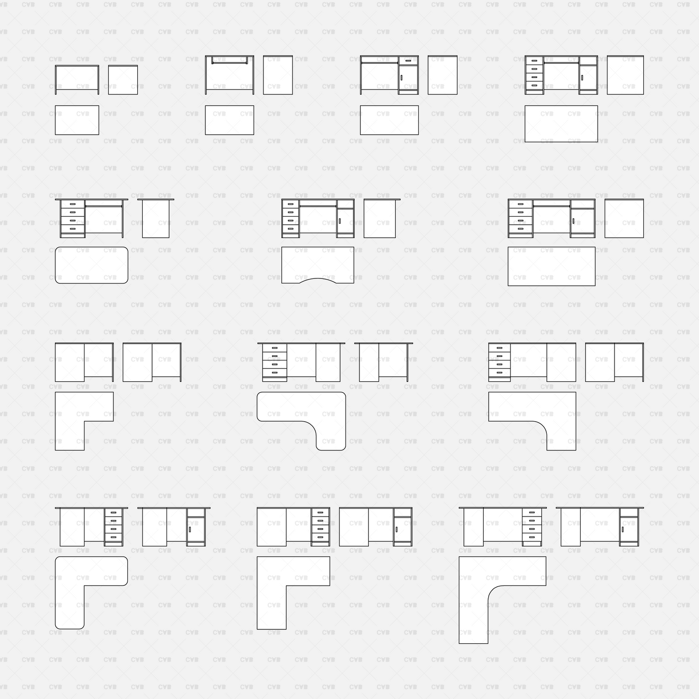 download dynamic cad blocks cadasbuilt individual desk