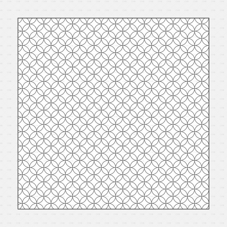 Illustrator Pattern Modern Popular Tiles CADasbuilt AI SVG Circle Overlap Grid Showing Repeating Intersecting Rings