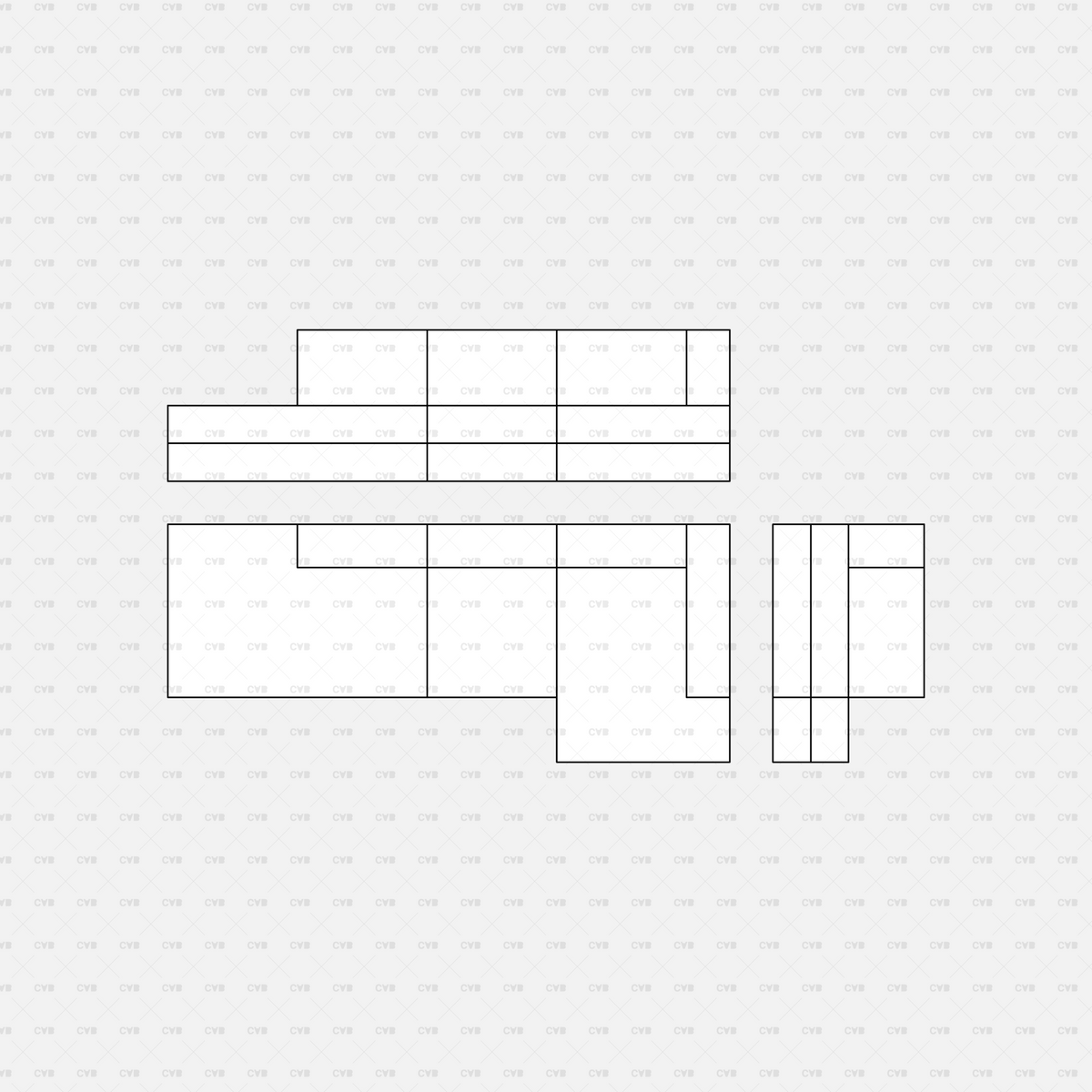 Download CAD Dynamic Blocks and Vector Modular Sofa 02 | CADasBuilt ...