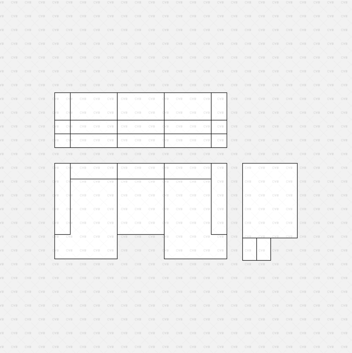 Download CAD Dynamic Blocks and Vector Modular Sofa 02 | CADasBuilt ...