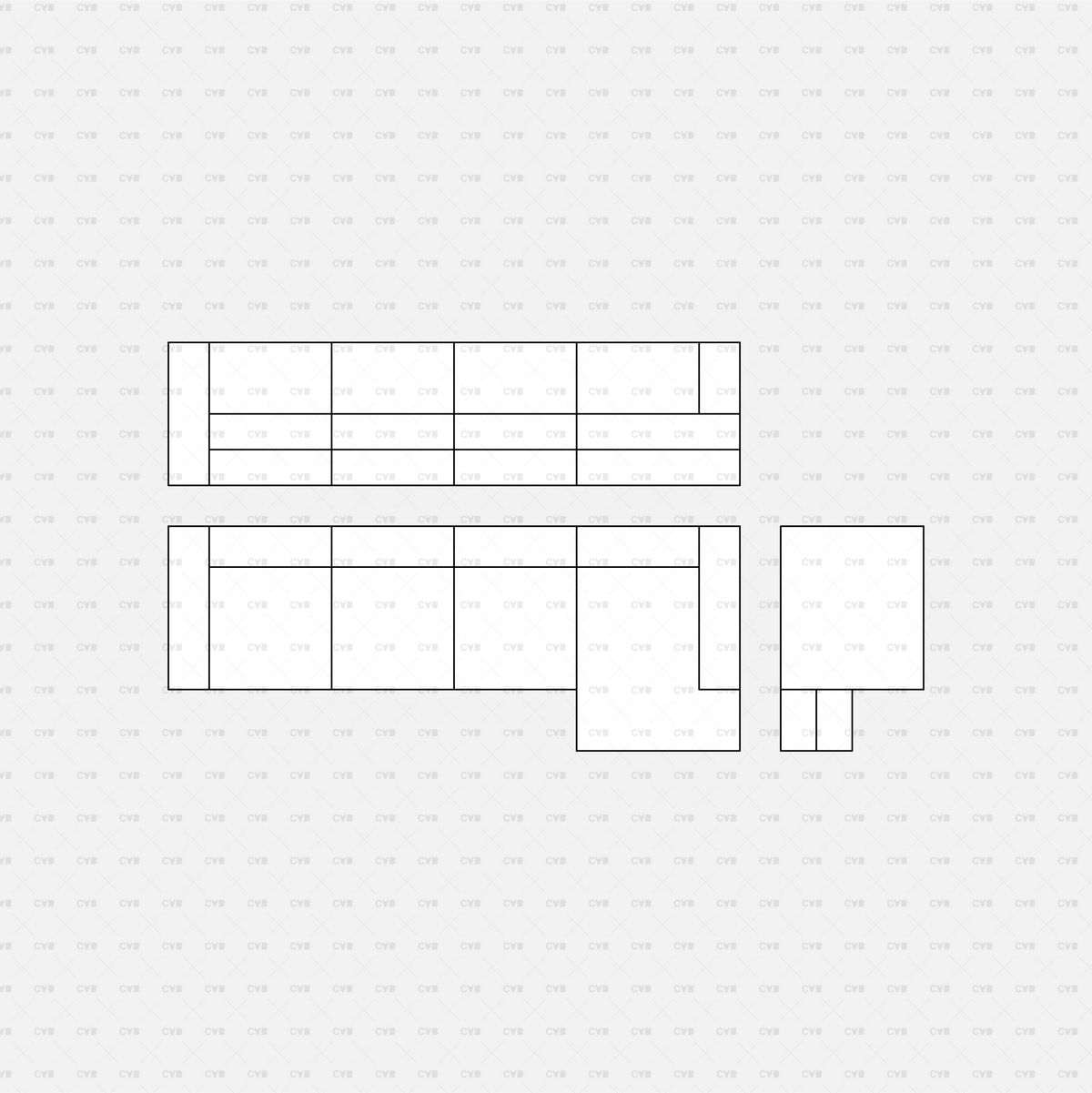 Download CAD Dynamic Blocks and Vector Modular Sofa 02 | CADasBuilt ...