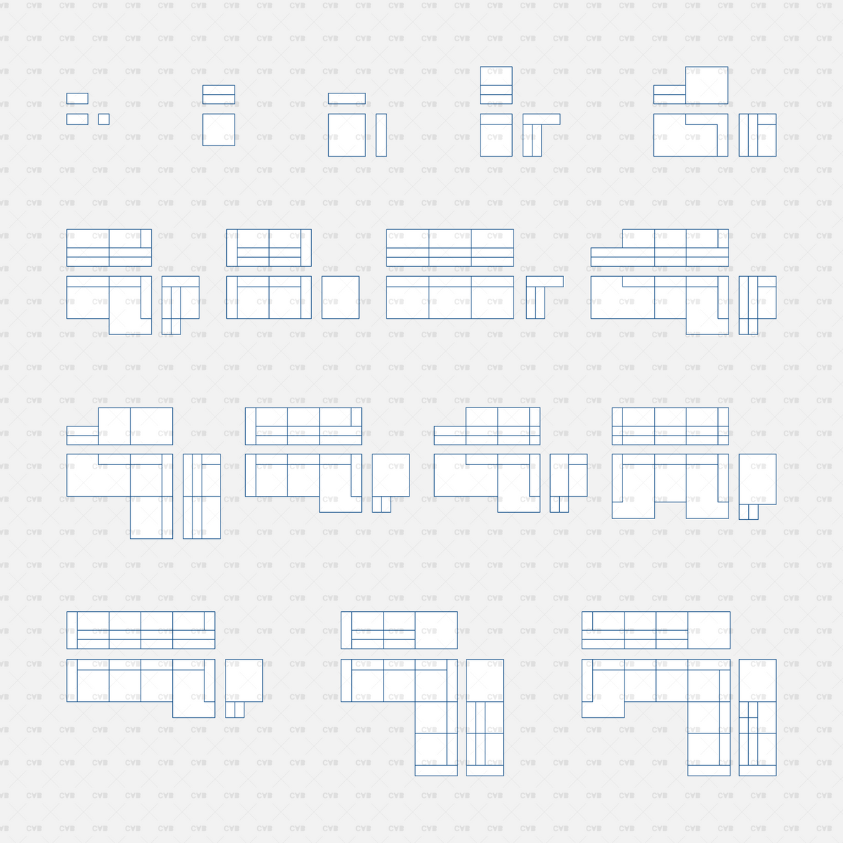 Modular Seating Autocad Block Download CAD Dynamic Blocks and Vector Modular Sofa 02 | CADasBuilt ...