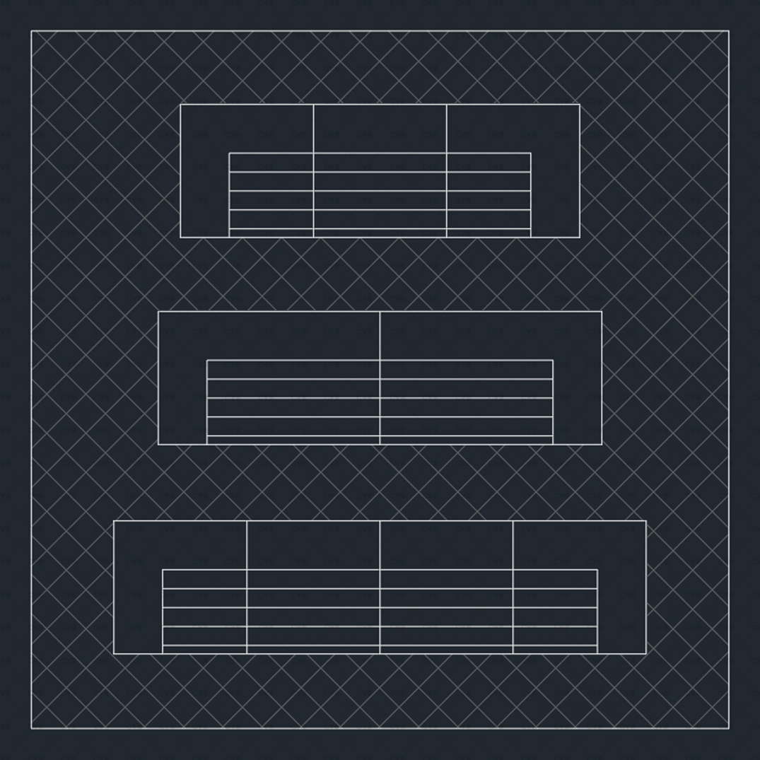 Download CAD Dynamic Blocks and Vector Modular Sofa 03 | CADasBuilt ...