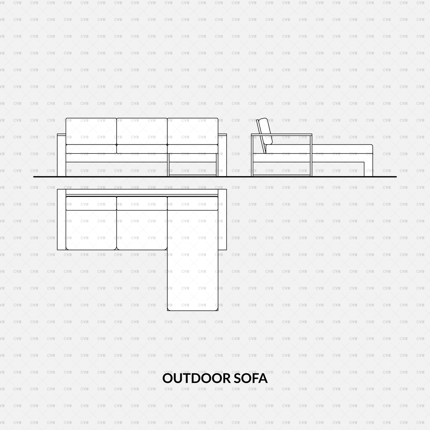 download cad dynamic blocks and vector cadasbuilt outdoor sofa