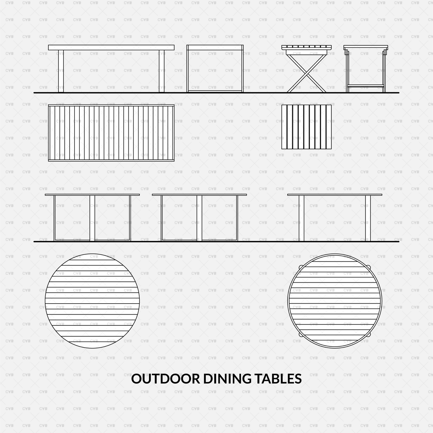 download cad dynamic blocks and vector cadasbuilt outdoor dining table