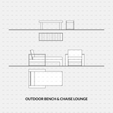 download cad dynamic blocks and vector cadasbuilt outdoor bench and chaise lounge