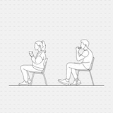 cadasbuilt Download cad blocks vector people eating while sitting