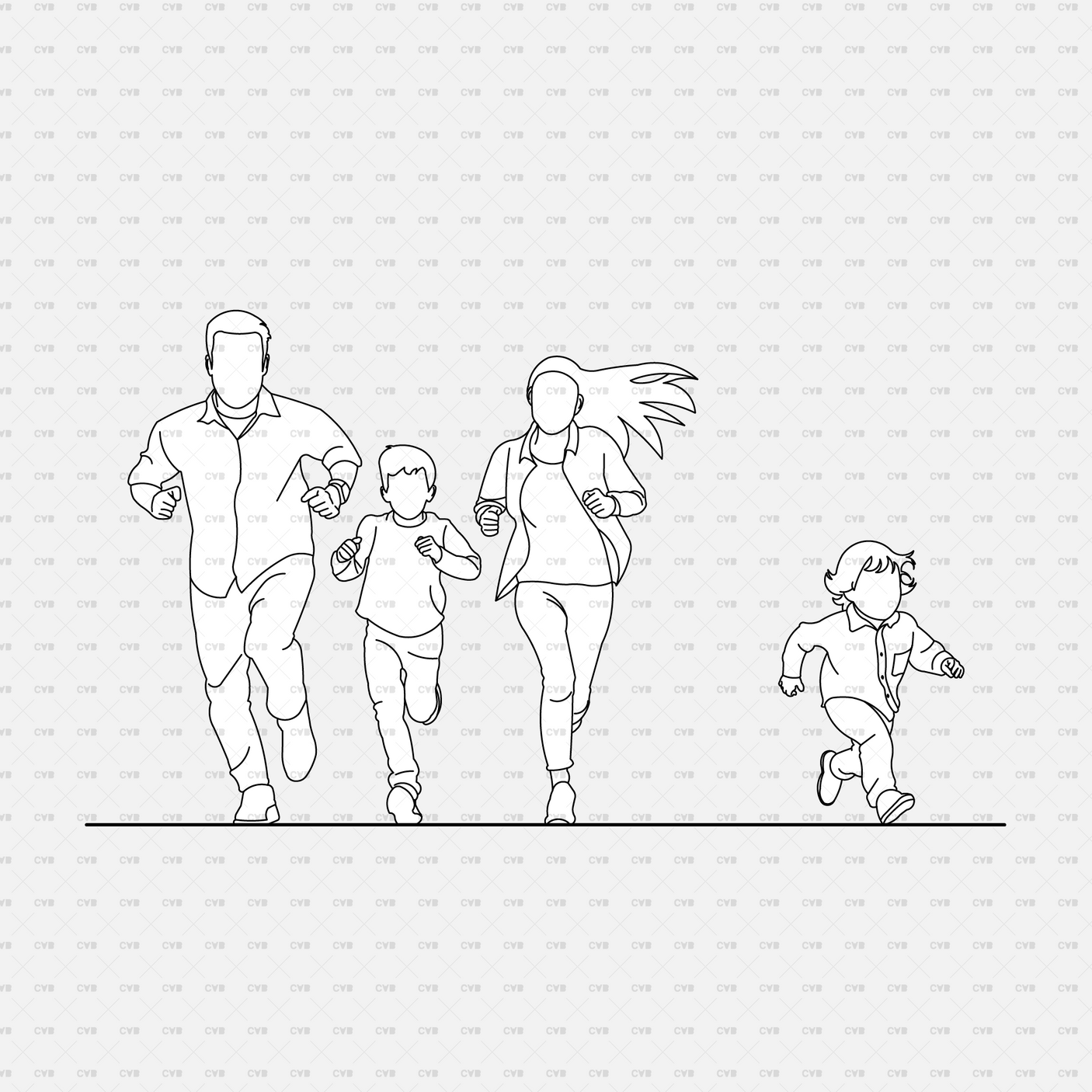 cadasbuilt Download cad blocks dynamic vector people running family