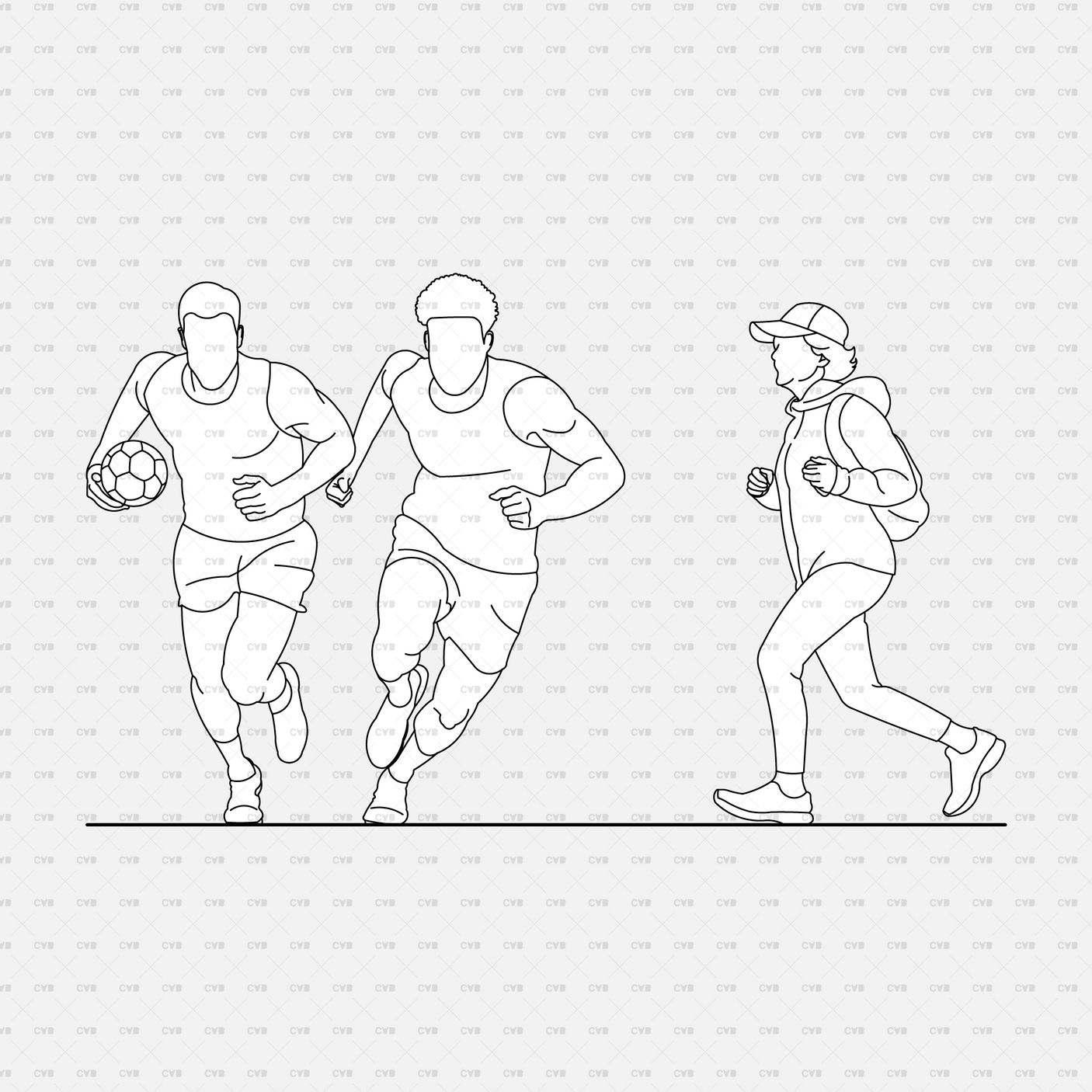 cadasbuilt Download cad blocks dynamic vector people running athlete