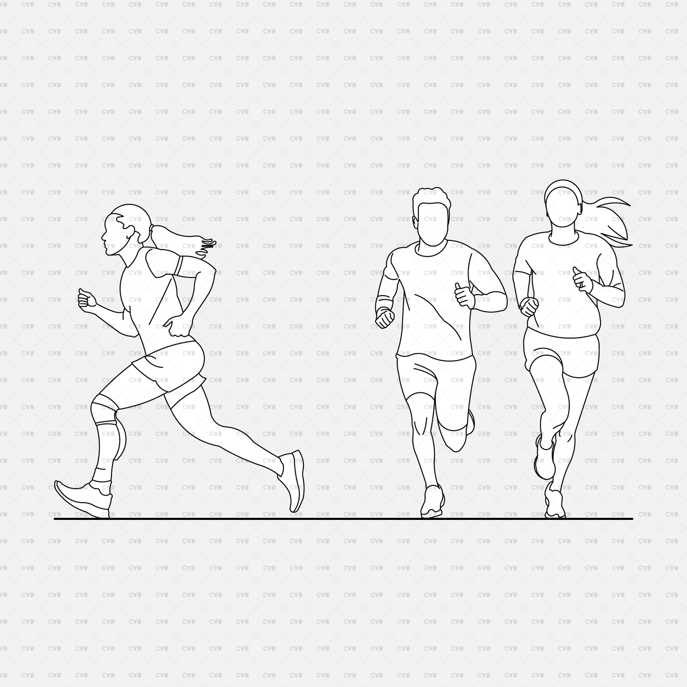 cadasbuilt Download cad blocks dynamic vector people running couple