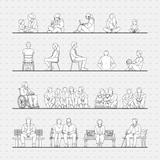 cadasbuilt Download cad blocks vector people sitting