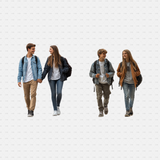 Enhance your design projects with high-resolution PNG cutouts of people walking. Perfect for architectural renderings, CAD designs, and urban planning, these transparent-background images include men, women, and children in diverse walking scenarios. Easily compatible with Photoshop, SketchUp, AutoCAD, Revit, and more. Download premium walking figure cutouts now to add realism to your 3D visualizations and marketing materials. Available exclusively on CADasbuilt.com.