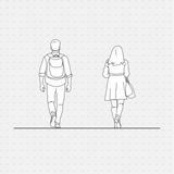 cadasbuilt free download cad vector people walking dwg blocks illustrator back view