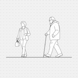 cadasbuilt free download cad vector people walking dwg blocks illustrator elderly 