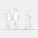 cadasbuilt Download cad blocks dynamic vector couple walking on stairs