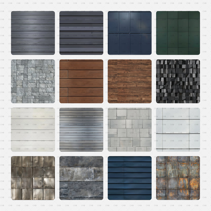 Seamless Pattern Library of Modern Facades Textures | CADasBuilt ...
