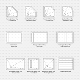 cadasbuilt Download cad blocks dynamic vector shower trays