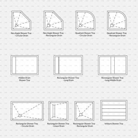 cadasbuilt Download cad blocks dynamic vector shower trays