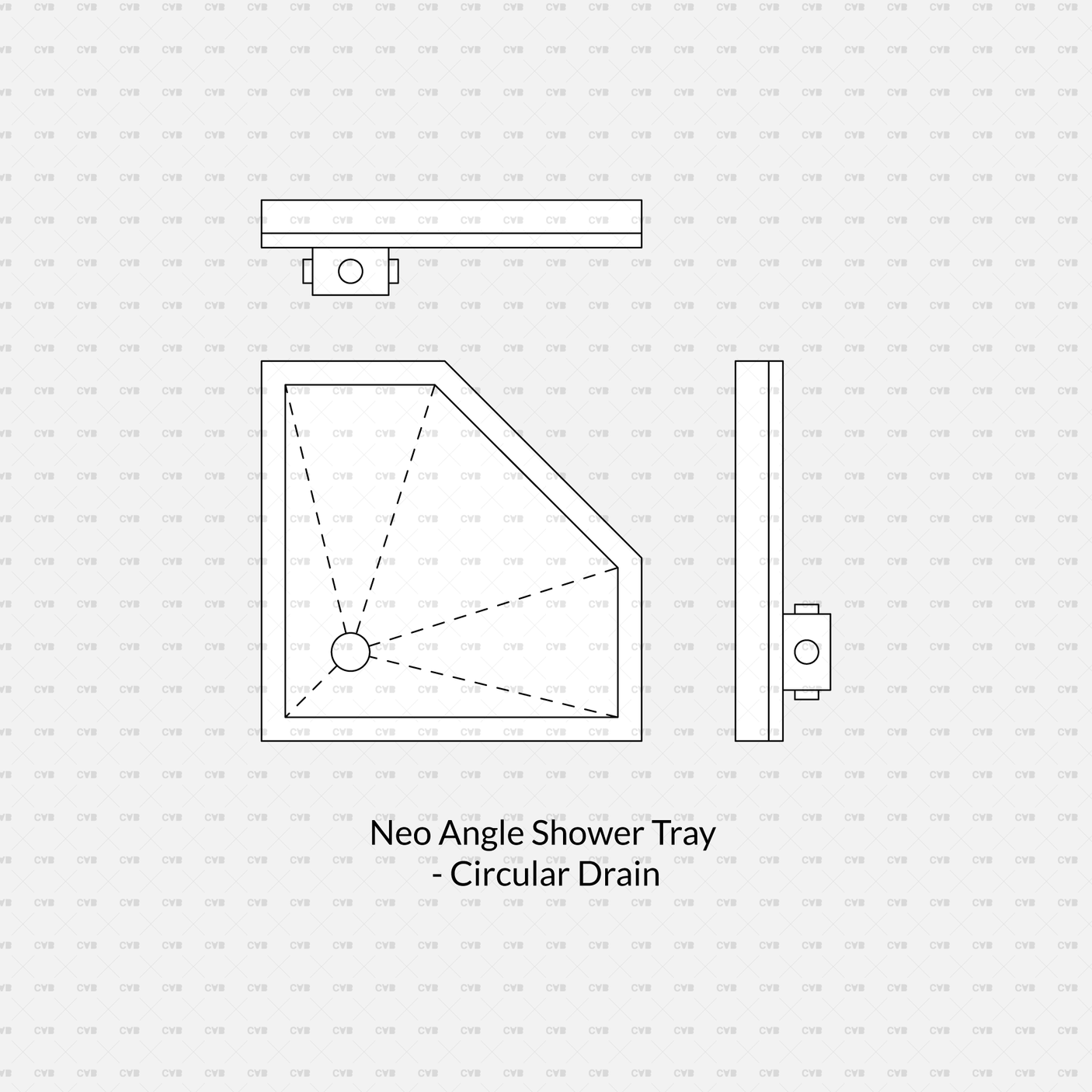 cadasbuilt Download cad blocks dynamic vector neo angle shower tray circular drain