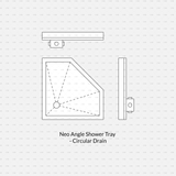 cadasbuilt Download cad blocks dynamic vector neo angle shower tray circular drain