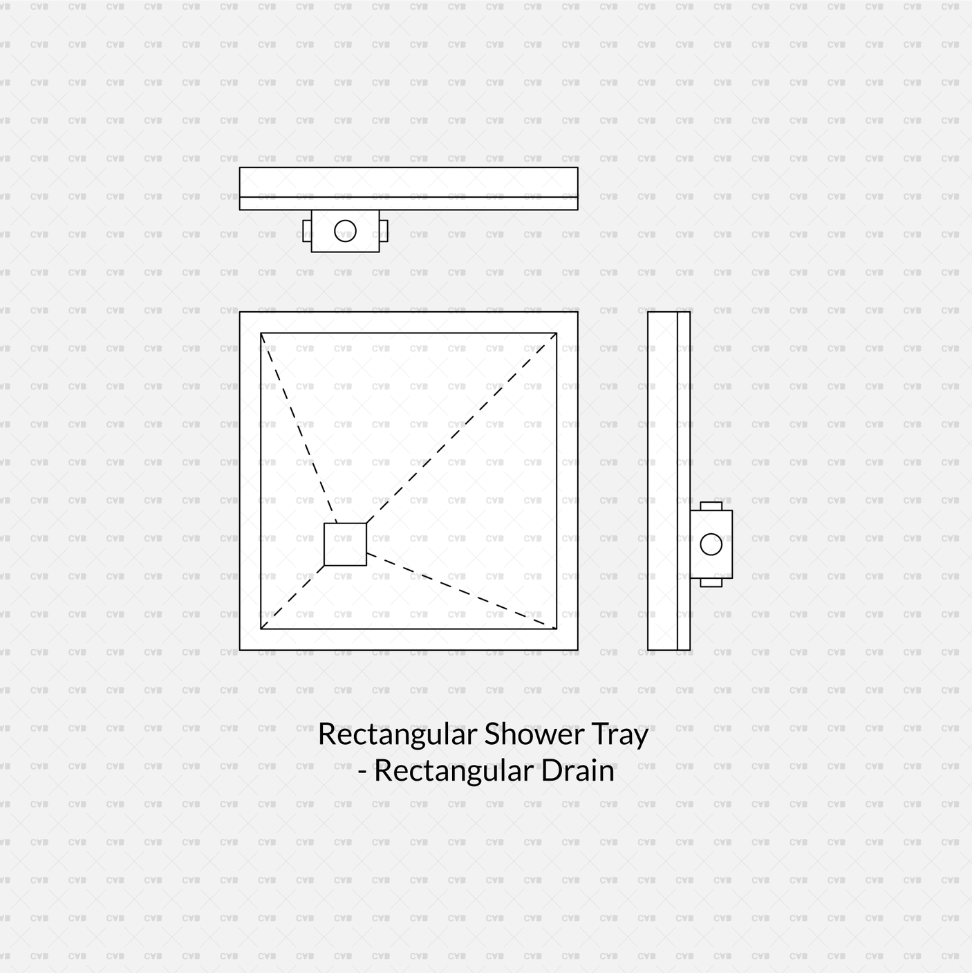 cadasbuilt Download cad blocks dynamic vector rectangular shower tray rectangular drain