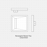 cadasbuilt Download cad blocks dynamic vector rectangular shower tray linear drain