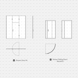 cadasbuilt Download cad blocks dynamic vector shower sliding door
