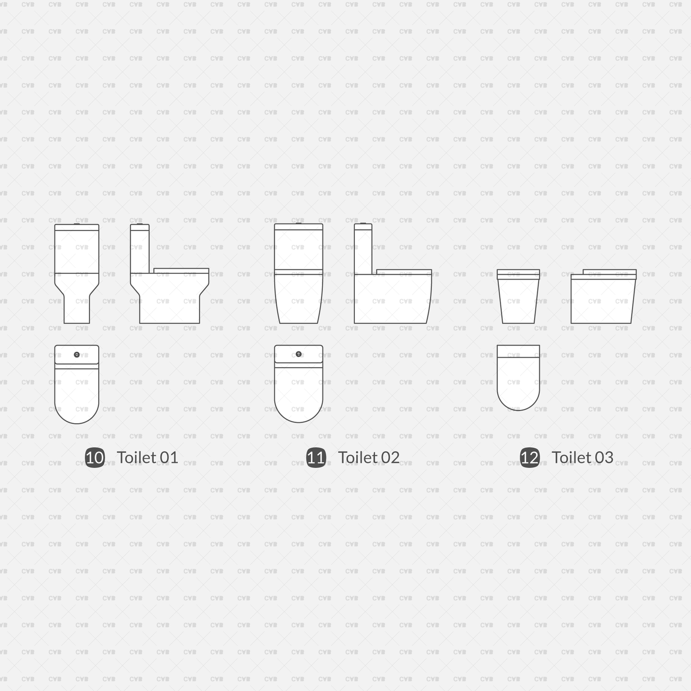 cadasbuilt Download cad blocks dynamic vector toilets bidets bathroom